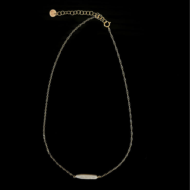 Matchstick Pearl Necklace