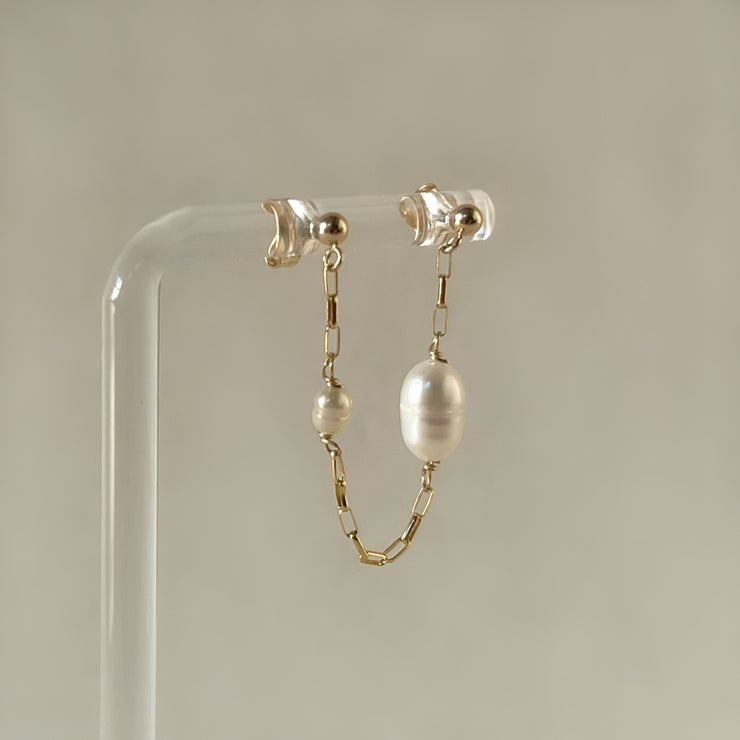 Pearl Double Post Earring